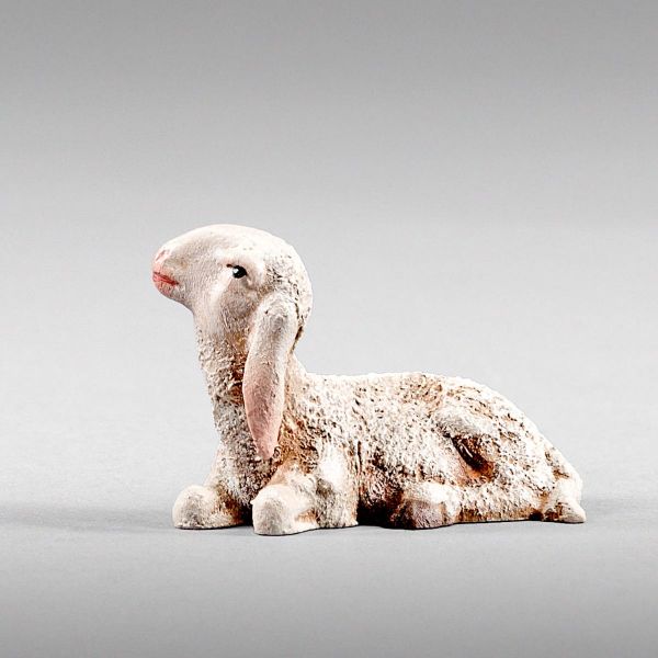 Picture of Lamb lying Immanuel Nativity 12 cm (4,7 inch) middle eastern wood & fabric