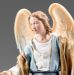 Picture of Announcing Angel 12 cm (4,7 inch) Immanuel dressed Nativity Scene oriental style Val Gardena wood statue fabric clothes