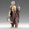 Picture of Shepherd with dove Immanuel Nativity 12 cm (4,7 inch) middle eastern wood & fabric