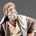 Picture of Old Man 12 cm (4,7 inch) Immanuel dressed Nativity Scene oriental style Val Gardena wood statue fabric clothes