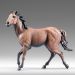 Picture of Brown Horse running cm 12 (4,7 inch) Immanuel dressed Nativity Scene oriental style Val Gardena wood statue