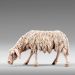 Picture of Sheep eating cm 12 (4,7 inch) Immanuel dressed Nativity Scene oriental style Val Gardena wood statue