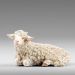 Picture of Sheep with wool lying cm 12 (4,7 inch) Immanuel dressed Nativity Scene oriental style Val Gardena wood statue