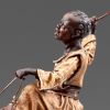 Immagine di Cammelliere moro su cammello Presepe Immanuel 14 cm legno e stoffa