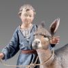 Picture of Boy with little Donkey Immanuel Nativity 30 cm (11,8 inch) middle eastern wood & fabric