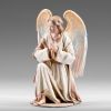 Imagen de Ángel arrodillado (derecha) Belén Immanuel 20 cm oriental madera y tela