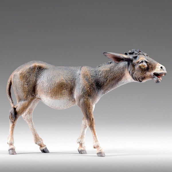 Picture of Donkey walking Immanuel Nativity 20 cm (7,9 inch) middle eastern wood & fabric