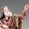 Immagine di Pastore seduto Presepe Immanuel 20 cm palestinese legno e stoffa