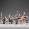 Picture of Servant with trumpet Immanuel Nativity 12 cm (4,7 inch) middle eastern wood & fabric