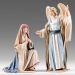 Picture of Annunciation to Mary 10 cm (3,9 inch) Immanuel dressed Nativity Scene oriental style Val Gardena wood statues fabric clothes