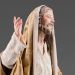 Immagine di Gesù sull'asino 10 cm (3,9 inch) Presepe vestito Immanuel stile orientale statue in legno Val Gardena abiti in stoffa