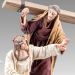 Imagen de El Cireneo ayuda a Jesús a llevar la cruz 10 cm (3,9 inch) Pesebre vestido Immanuel estilo oriental estatuas en madera Val Gardena trajes de tela