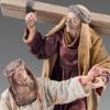 Immagine di Simone di Cirene aiuta Gesù Presepe Immanuel 10 cm palestinese legno e stoffa