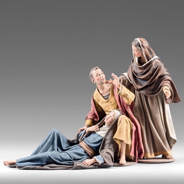 Picture of Mary, Magdalene and Apostle John Immanuel 14 cm (5,5 inch) middle eastern wood & fabric