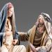 Picture of Harborage search 40 cm (15,7 inch) Immanuel dressed Nativity Scene oriental style Val Gardena wood statues fabric clothes