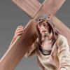 Immagine di Gesù porta la croce Presepe Immanuel 12 cm palestinese legno e stoffa
