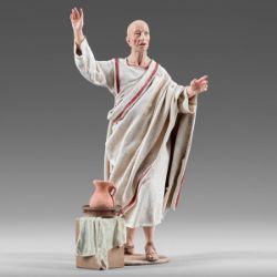Picture of Pontius Pilate 40 cm (15,7 inch) Immanuel dressed Nativity Scene oriental style Val Gardena wood statue fabric clothes