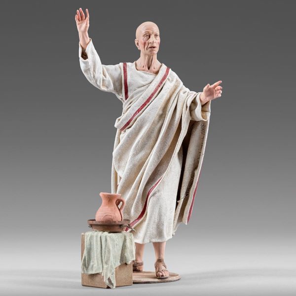 Picture of Pontius Pilate Immanuel Nativity 30 cm (11,8 inch) middle eastern wood & fabric