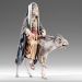 Picture of High Priest on donkey 30 cm (11,8 inch) Immanuel dressed Nativity Scene oriental style Val Gardena wood statue fabric clothes
