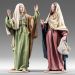 Picture of Visitation of the Virgin Mary to Elizabeth 30 cm (11,8 inch) Immanuel dressed Nativity Scene oriental style Val Gardena wood statues fabric clothes