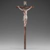 Immagine di Gesù Cristo in croce Presepe Immanuel 30 cm palestinese legno e stoffa