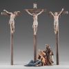 Immagine di Gesù Cristo in croce Presepe Immanuel 30 cm palestinese legno e stoffa
