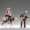 Immagine di Fuga in Egitto Presepe Rustika 12 cm legno e stoffa