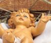 Imagen de Niño Jesús grande y Cuna Belén Fontanini 45 cm plástico para exterior