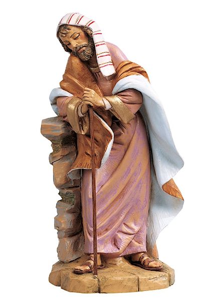 Imagen de San José cm 45 (18 Inch) Belén Fontanini Estatua en Plástico pintada a mano