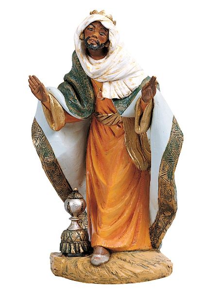 Picture of Wise King Balthazar Standing cm 45 (18 Inch) Fontanini Nativity Statue hand painted Plastic