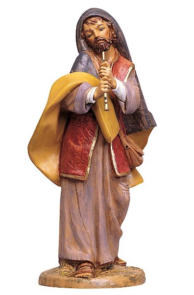 Picture of Shepherd with Flute Fontanini Nativity 45 cm (18 Inch) large outdoor plastic