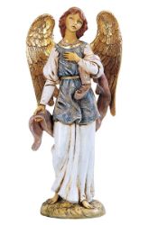 Imagen de Ángel de pie cm 52 (20 Inch) Belén Fontanini Estatua para al Aire Libre en Resina pintada a mano