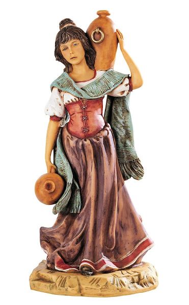 Picture of Shepherdess with Amphoras cm 52 (20 Inch) Fontanini Nativity Statue for Outdoor use, hand painted Resin