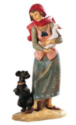 Imagen de Pastora con Ganso y Perro cm 52 (20 Inch) Belén Fontanini Estatua para al Aire Libre en Resina pintada a mano