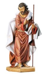 Immagine di San Giuseppe cm 65 (27 Inch) Presepe Fontanini Statua per Esterno in Resina dipinta a mano
