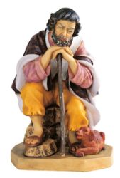 Picture of Kneeling Shepherd cm 65 (27 Inch) Fontanini Nativity Statue for Outdoor use, hand painted Resin