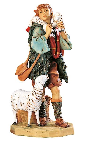 Picture of Shepherd with Sheep Fontanini Nativity 65 cm (27 Inch) large outdoor resin