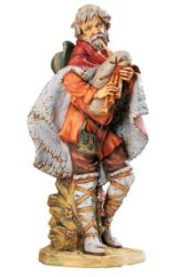 Picture of Shepherd with Zampogne cm 65 (27 Inch) Fontanini Nativity Statue for Outdoor use, hand painted Resin