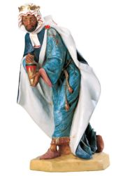 Immagine di Baldassarre Re Magio Moro a piedi cm 65 (27 Inch) Presepe Fontanini Statua per Esterno in Resina