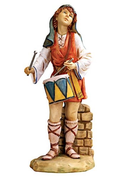 Immagine di Pastore con Tamburo cm 65 (27 Inch) Presepe Fontanini Statua per Esterno in Resina dipinta a mano