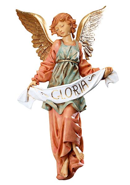 Imagen de Ángel Gloria cm 65 (27 Inch) Belén Fontanini Estatua para al Aire Libre en Resina pintada a mano