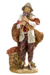 Picture of Shepherd with Zampogne cm 85 (34 Inch) Fontanini Nativity Statue for Outdoor use, hand painted Resin