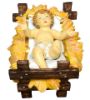 Imagen de Niño Jesús y Cuna Pesebre artesanal Fontanini 180 cm resina tamaño real para exterior