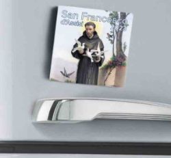 Picture of Saint Francis 2025 magnetic calendar cm 8x8 (3,1x3,1 in)