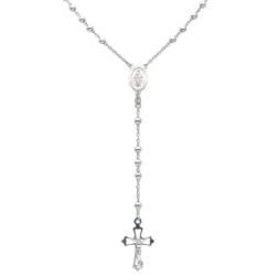 Picture of Rosary Necklace Silver 925 Our Lady of Graces Crucifix for Woman