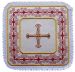 Picture of Satin Silk Square Chalice Cover Pall with Lace and Cross Embroidery by Chorus - White Red Green Purple