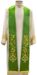 Picture of Silk Satin Priest / Deacon Stole with Anchor and Wheat Embroidery by Chorus - Ivory Red Green Purple 