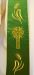 Picture of Silk Satin Priest / Deacon Stole with Cross and Wheat Embroidery by Chorus - Ivory Red Green Purple 