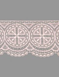 Picture of Filet crochet lace Rosette H. cm 10 (3,9 inch) Viscose and Polyester Ivory Lacework Edging for liturgical Vestments 