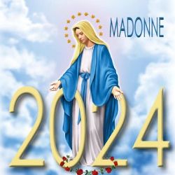 Picture of Madonna Fatima Ausiliatrice Lourdes Carmelo Guadalupe Calendario da tavolo 2024 cm 8x8